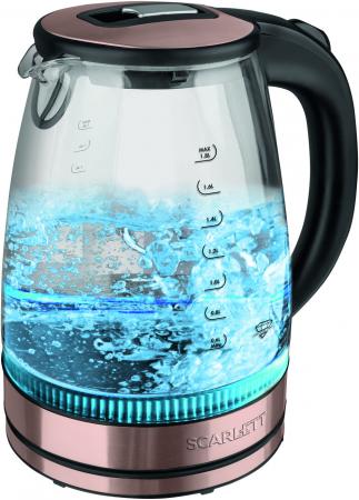 

Чайник Scarlett SC-EK27G43 2200 Вт золотистый розовый 1.8 л стекло