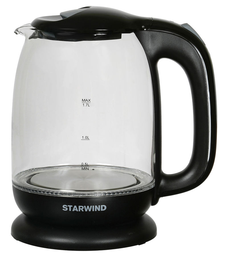 

Чайник электрический Starwind SKG1210 1.7л. 2200Вт черный (корпус: стекло)