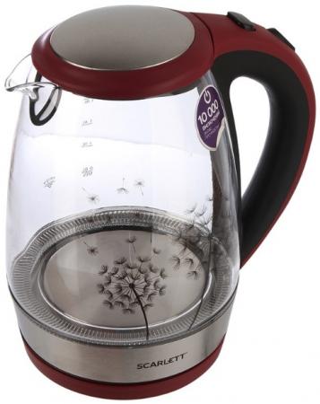 

Чайник электрический Scarlett SC-EK27G49 красный/черный 2200 Вт, 1.8 л