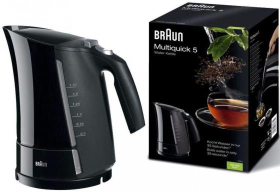 

Чайник электрический Braun WK500 1.7л. 3000Вт черный 3000 Вт, 1.7 л, пластик