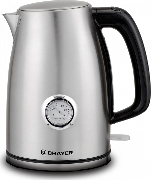 

Чайник электрический BRAYER 1022BR 2150Вт.1,7 л, STRIX, стальной, термометр.