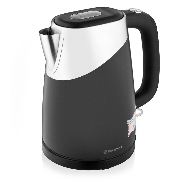 

Чайник электрический BRAYER 1023BR-BK 2150Вт.1,7 л, STRIX, стальной сool touch