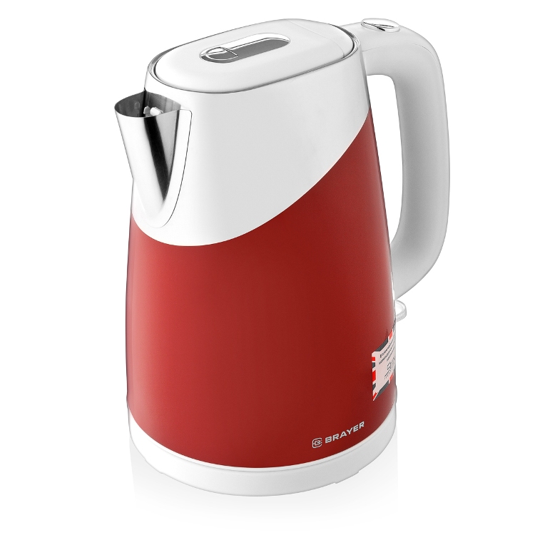 

Чайник электрический BRAYER 1023BR-R 2150Вт.1,7 л, STRIX, стальной сool touch