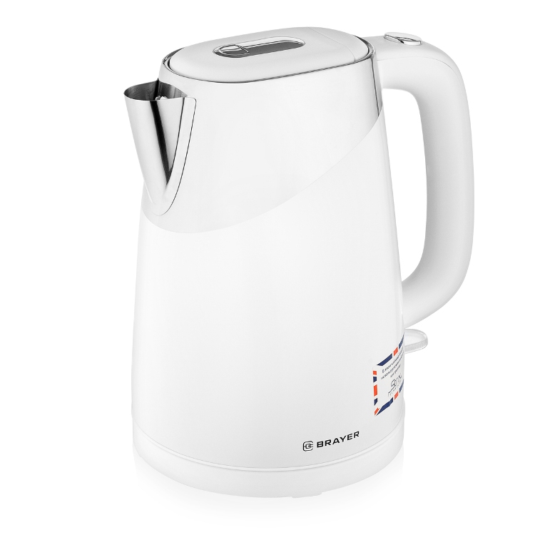 

Чайник электрический BRAYER 1023BR-WH 2150Вт. 1,7 л, STRIX, стальной сool touch