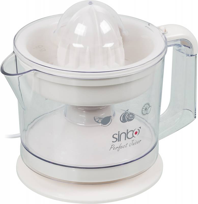 

Соковыжималка Sinbo SJ 3141, цитрусовая, 25Вт, 600мл, белый