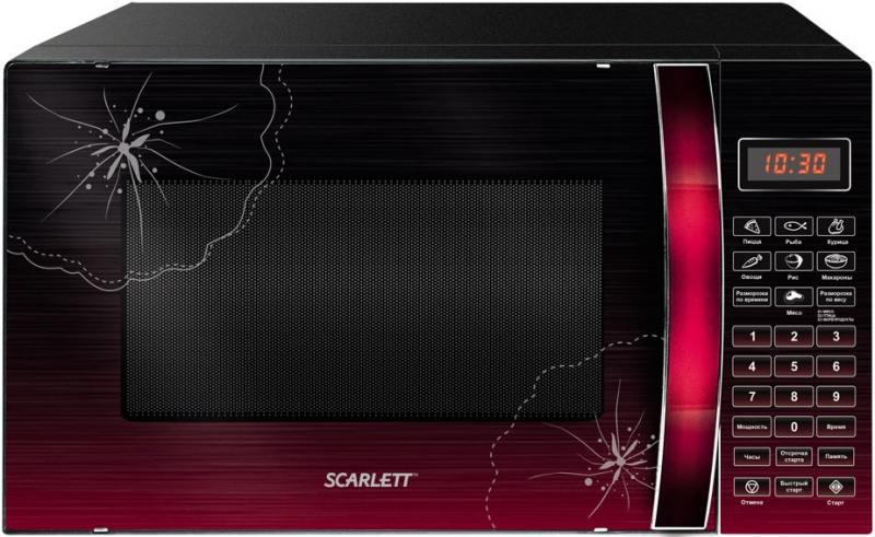 Микроволновая печь Scarlett SC-MW9020S04D 20л 700Вт черный/красный