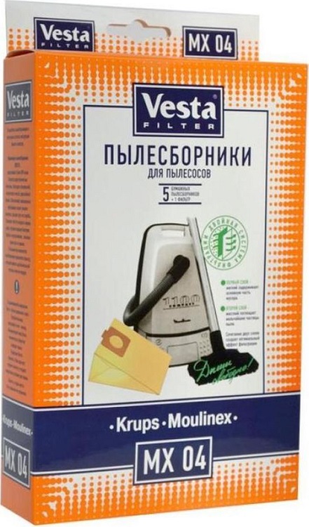 

Комплект пылесборников Vesta MX 04 5шт + фильтр