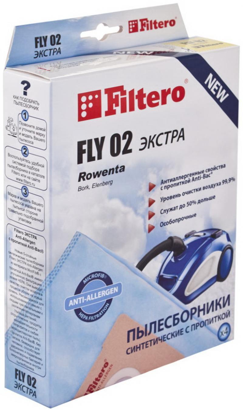 

Пылесборник Filtero FLY 02 Экстра пятислойные 4 шт