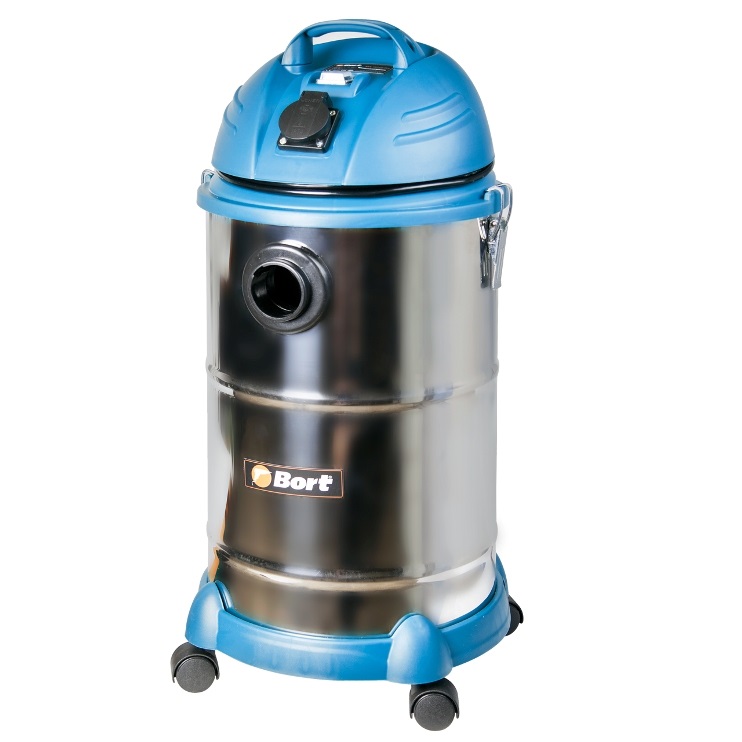 

Пылесос Bort BSS-1530N-Pro Серебристый/синий 1400 Вт, мешок/контейнер, 30 л