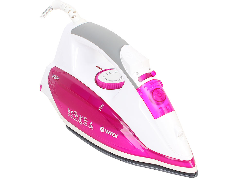 

Утюг VITEK VT-1262 PK, 2400Вт, белый/сиреневый