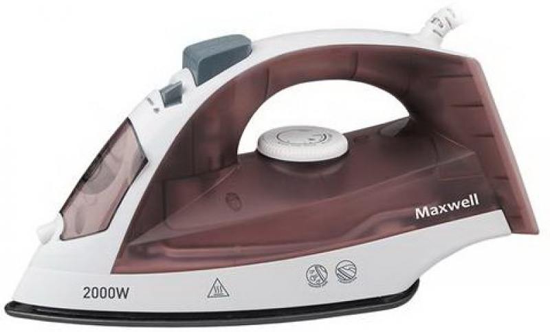 Утюг Maxwell MW-3049(ВN) коричневый 2000 Вт., самоочистка, вертикальное отпаривание Утюг Maxwell MW-3049(ВN) коричневый 2000 Вт., самоочистка, вертикальное отпаривание