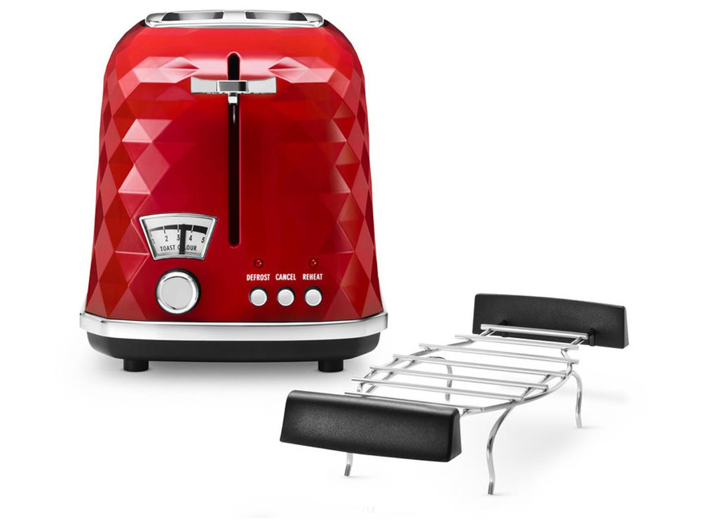 

Тостер DeLonghi Brilliante CTJ2103.R, 900Вт, красный