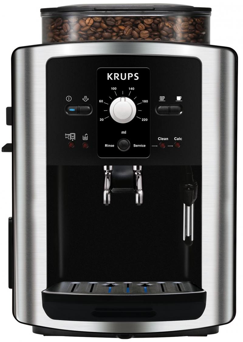 

Кофемашина Krups Espresseria Automatic EA8010PE 1.8л серебристый/черный