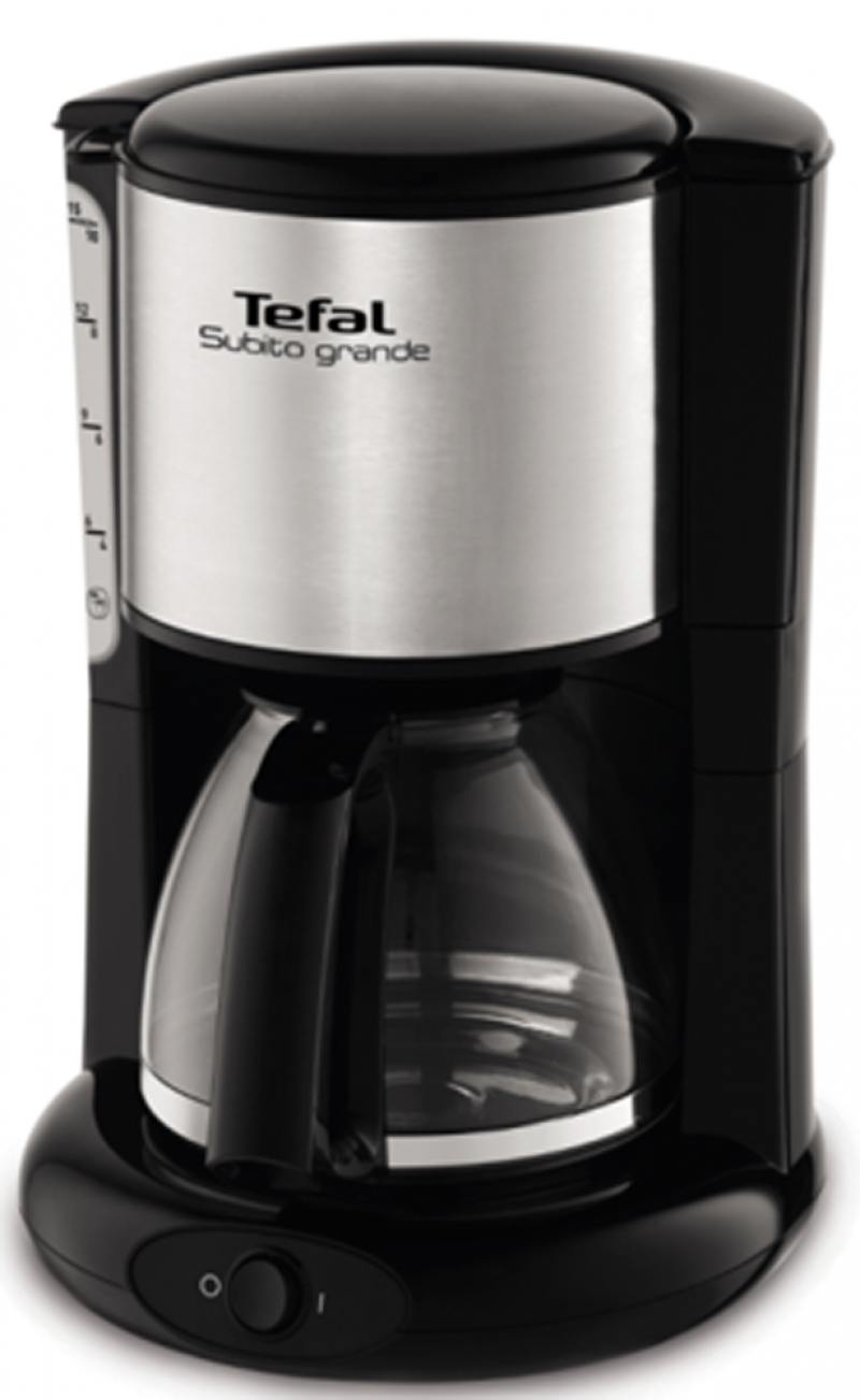 

Кофеварка Tefal CM361838 1000 Вт серебристый/черный