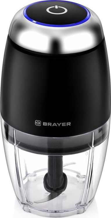 

Измельчитель BRAYER 1400BR 400 Вт, пластик, 250 мл, стальной нож, фильтр-крышка, черный
