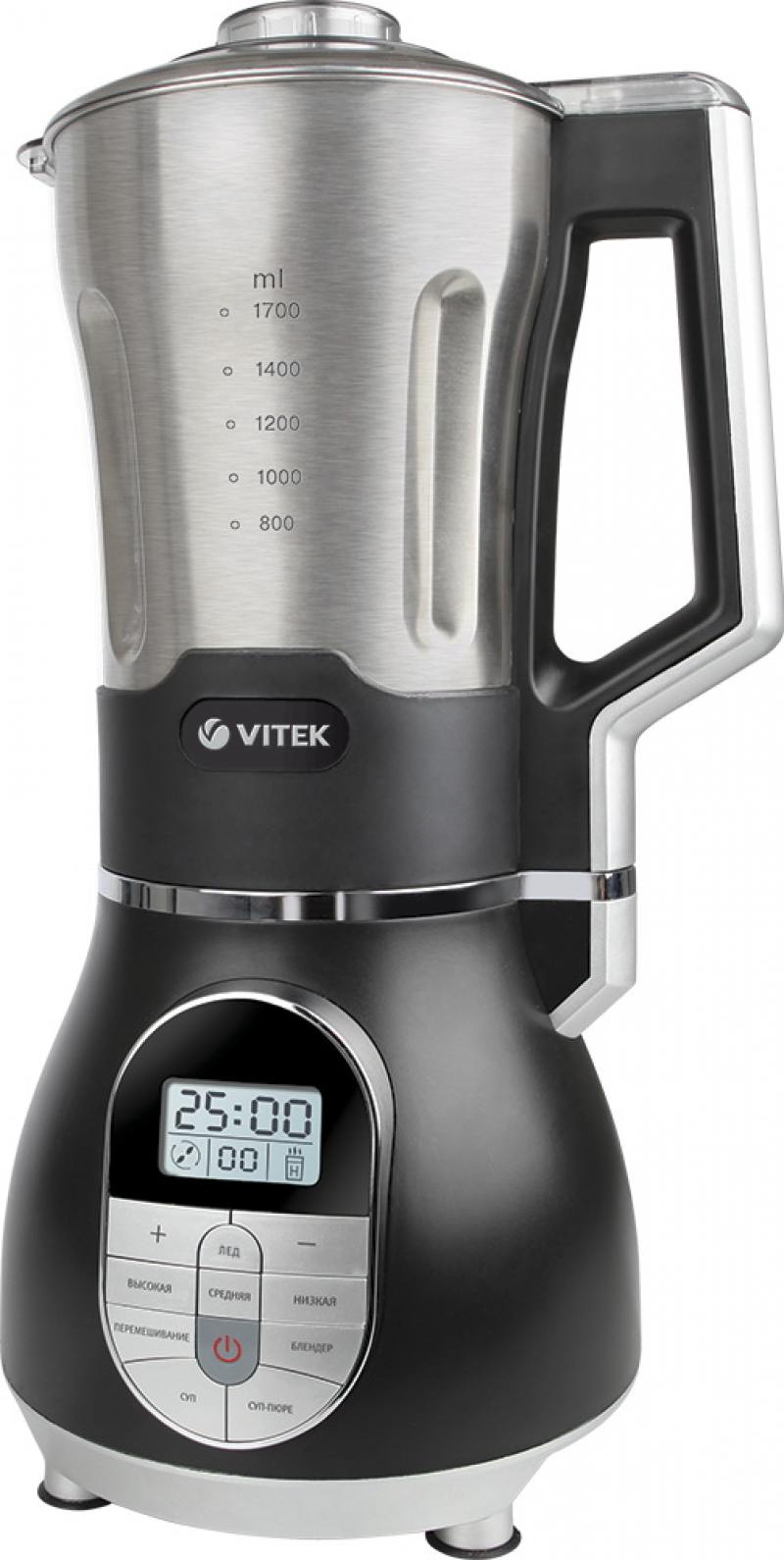 

Блендер стационарный Vitek VT-2620 ST, 900Вт, чёрный/серебристый