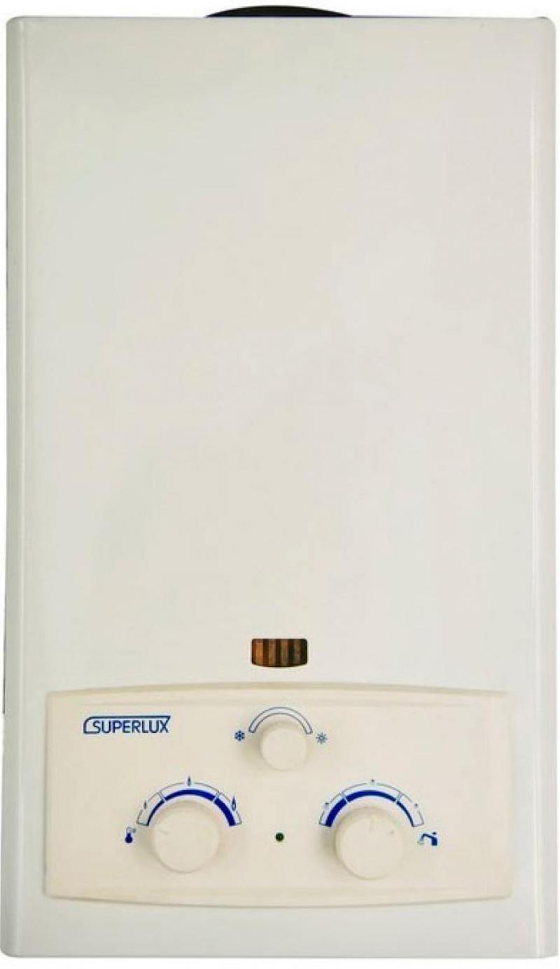 Проточный газовый водонагреватель Superlux 10l CF ng