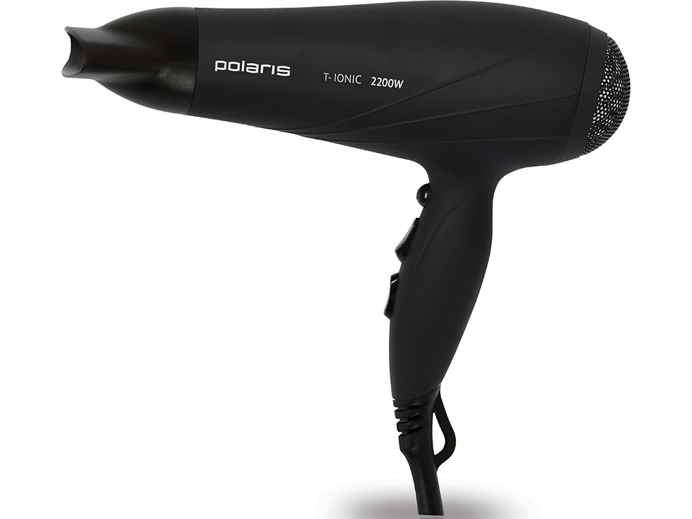 

Фен Polaris PHD 2247Ti черный 2200 Вт, ионизация, холодный обдув, 3 режима нагрева, 2 скорости