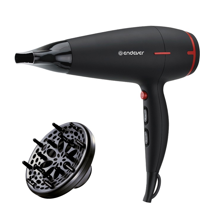 

Фен Endever Aurora 472 Black 2400Вт, 2 режима мощности