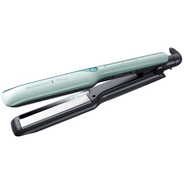 

Щипцы Remington S8700, утюжок, нагрев до 230 ?С, пароувлажнение, керамика, 5 режимов нагрева, дисплей, вращение шнура, голубой