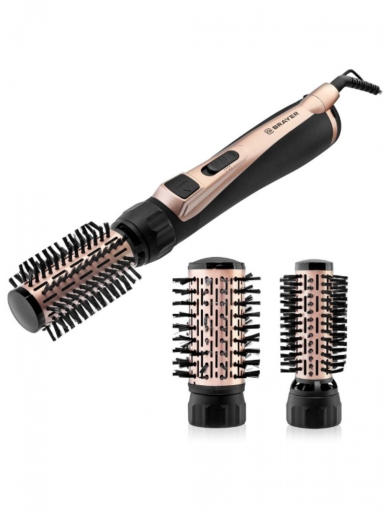 

Фен -щетка BRAYER 3100BR 1000 Вт, 3 насадки: 35, 40, 50 мм, 2 скорости, шнур 1,8 м