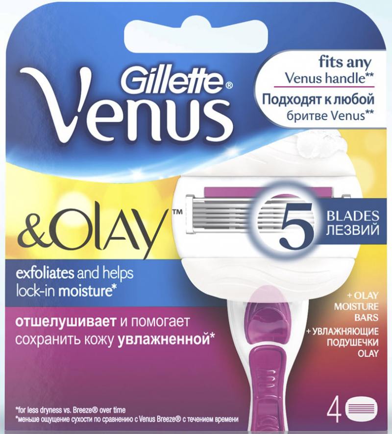 

Сменная кассета Gillette Venusolay Sugarberry для бритв 4шт 81536796