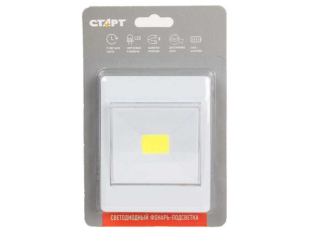 

Светильник СТАРТ PL-1LED-COB белый Push-Light