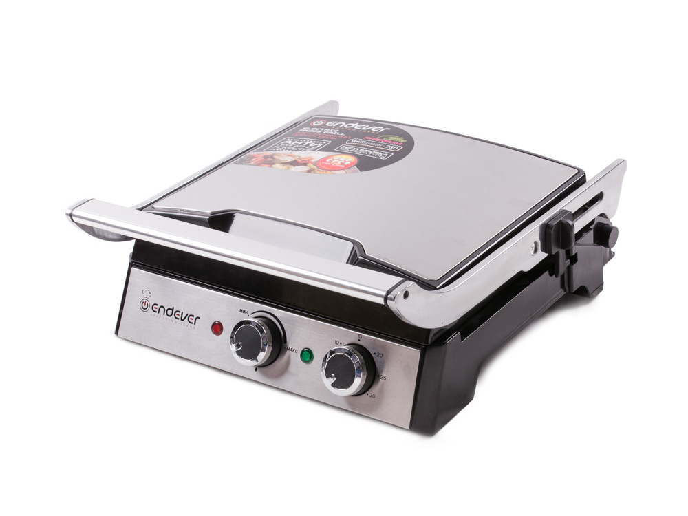 

Электрогриль ENDEVER Grillmaster 230 серебристый чёрный