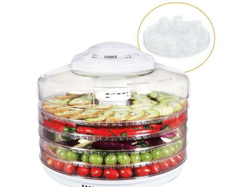 

Сушка для овощей и фруктов Zimber ZM-11025 350Вт белый