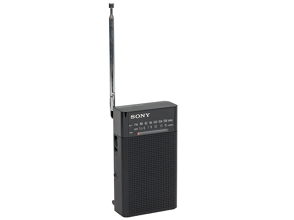 Радиоприемник SONY ICF-P26 Вертикальный аналоговый FM / AM радиоприемник, Внешний динамик 100 мВт,Ремешок в комплекте,Гнездо для наушников,Тип использ