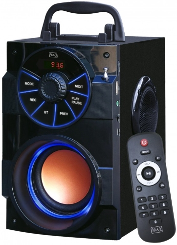

Радиоприемник MAX MR-430 FM/USB/MicroSD/AUX/Bluetooth, Аккумулятор на 1200mAh, LED дисплей, Черный