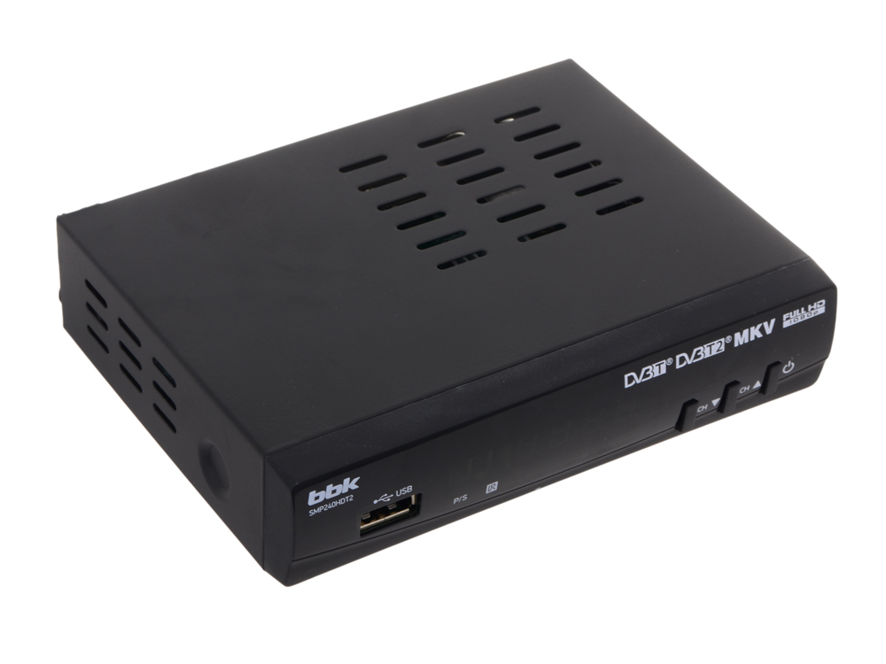 

Цифровой телевизионный DVB-T2 ресивер BBK SMP240HDT2 черный