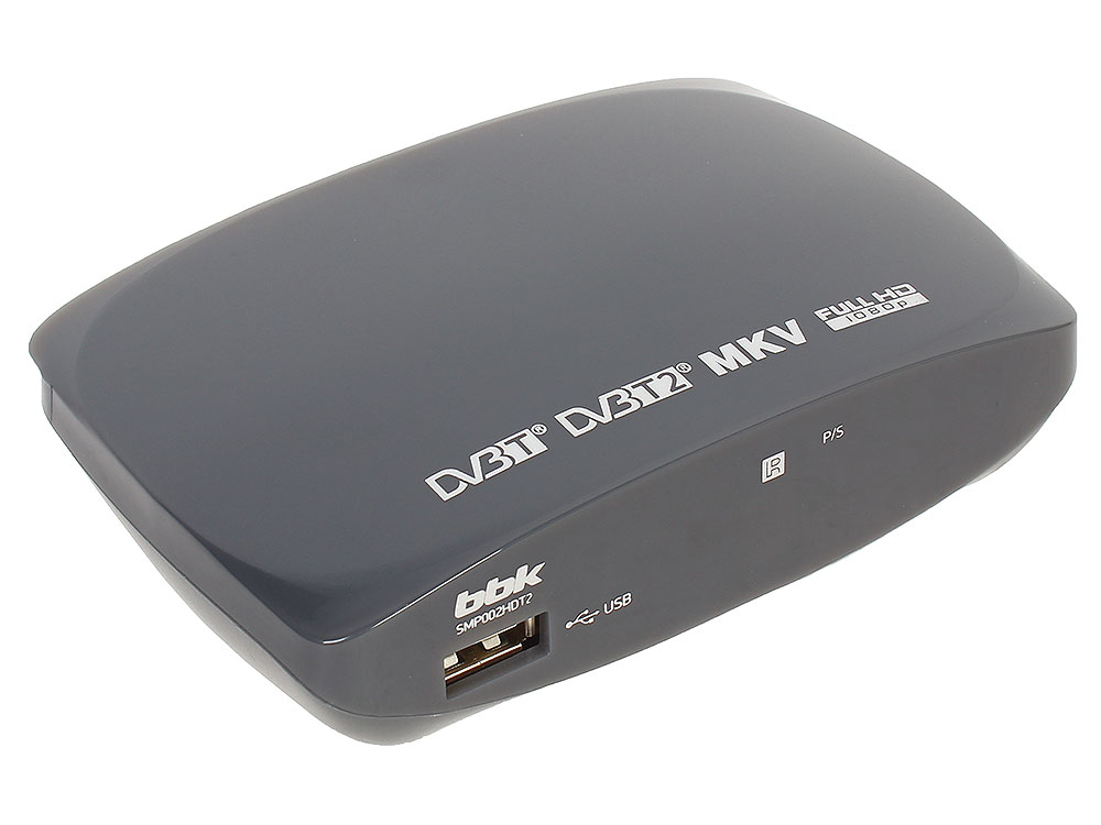 

Цифровой телевизионный DVB-T2 ресивер BBK SMP002HDT2 темно-серый