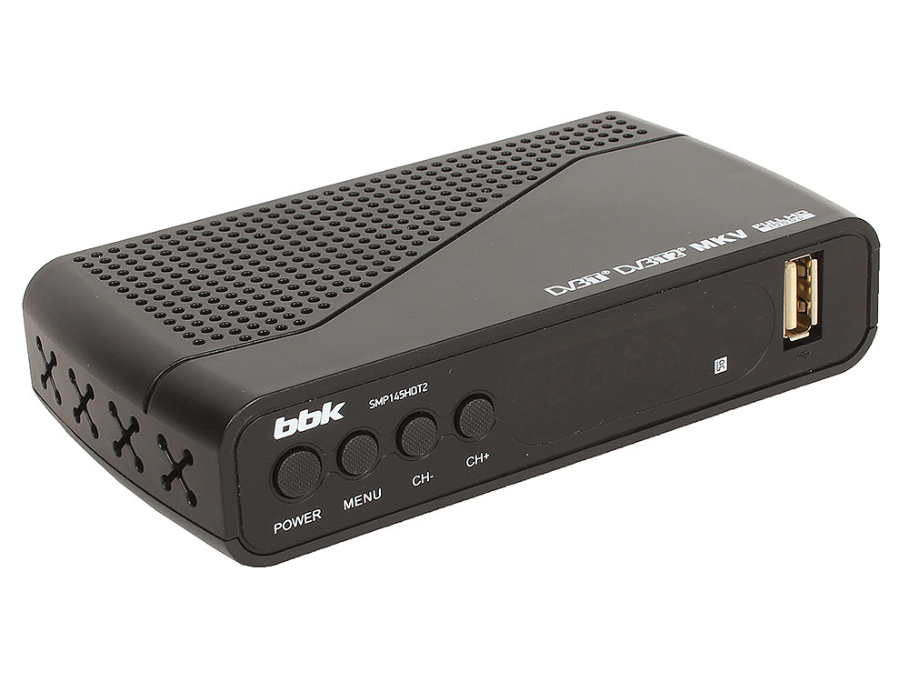 

Цифровой телевизионный DVB-T2 ресивер BBK SMP145HDT2 Черный