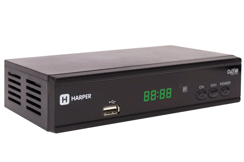 

Цифровой телевизионный DVB-T2 ресивер HARPER HDT2-2015 экран, черный,Full HD, DVB-T, DVB-T2, поддержка внешних жестких дисков
