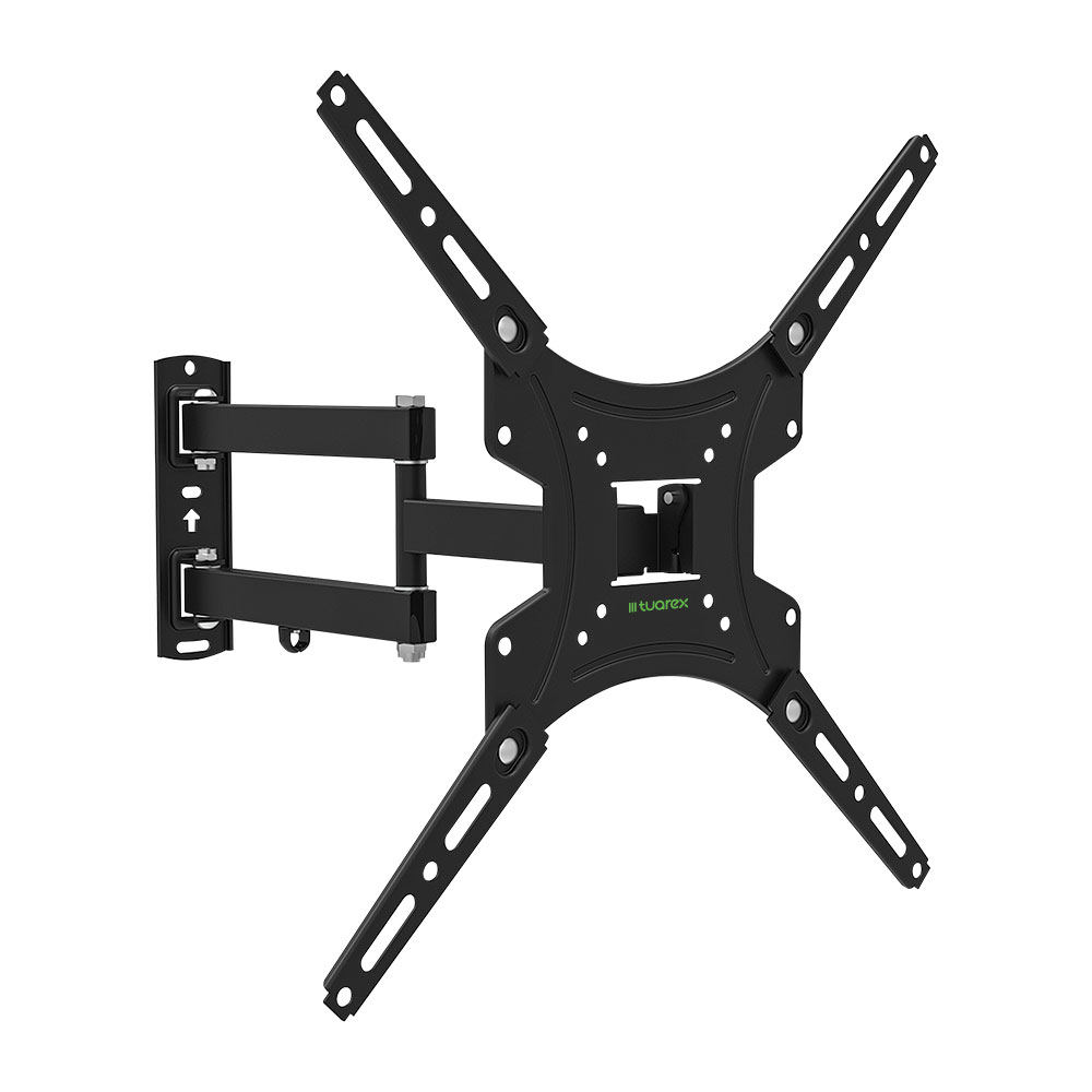 

Кронштейн Tuarex ALTA-404 black настенный для TV 15"-55", поворот 180, наклон +5-15, от стены 59-432мм, макс 30кг, VESA 400x400