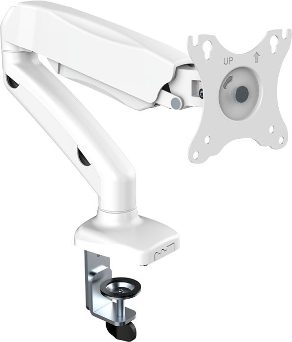 

Кронштейн для мониторов ONKRON G80 WHITE 13-27'' ГАЗЛИФТ макс 100*100 наклон -45/+90, поворот +-90°