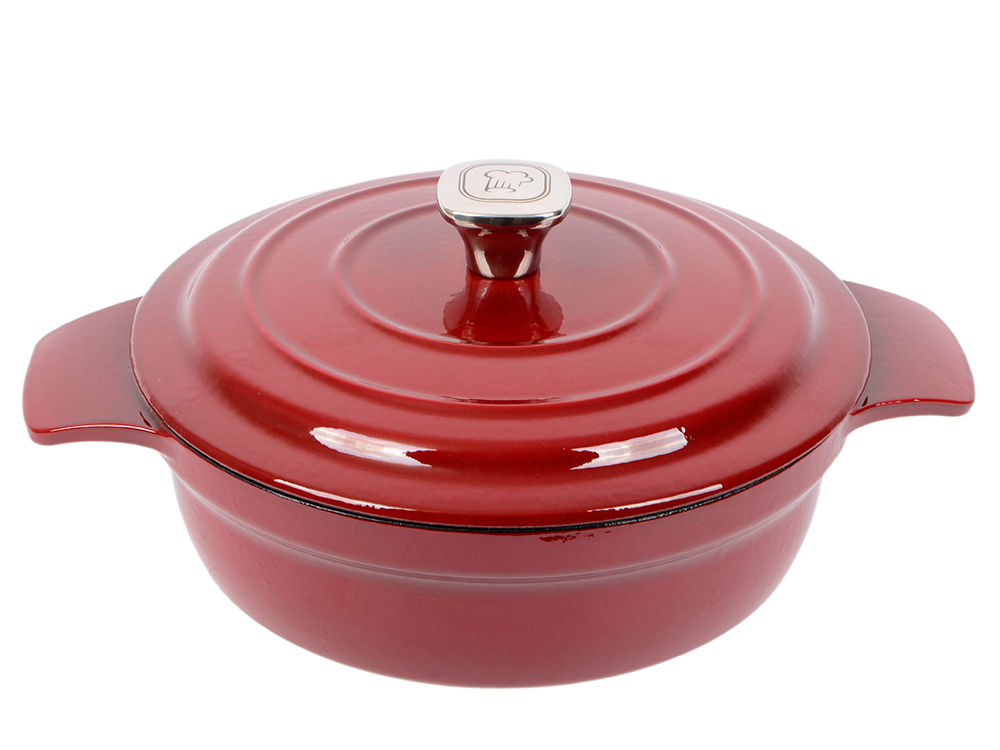 

Кастрюля Rondell Noble Red RDI-703 24 см 2.7 л чугун