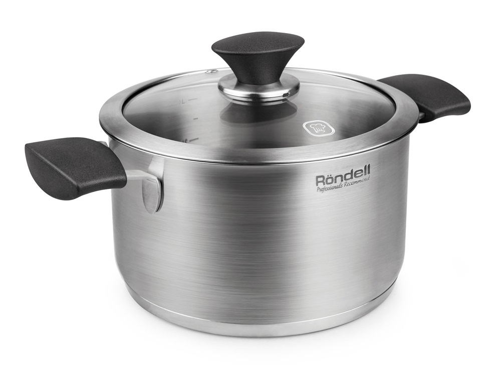 

Кастрюля Rondell Signifikant RDS-750 серебристый 5.8 л 24 см стеклянная крышка нержавеющая сталь