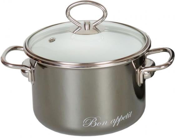 

Кастрюля СТАЛЬЭМАЛЬ Bon appetit 20 см 4 л эмалированная сталь 8SD205S серебристый