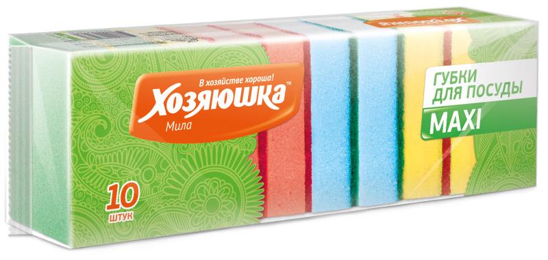 

Губка для посуды Хозяюшка Мила MAXI 01001 10шт
