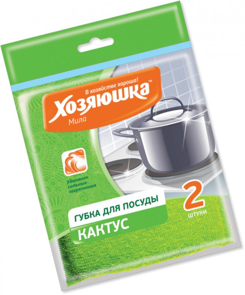 

Губка для посуды Хозяюшка Мила Кактус 01008-100