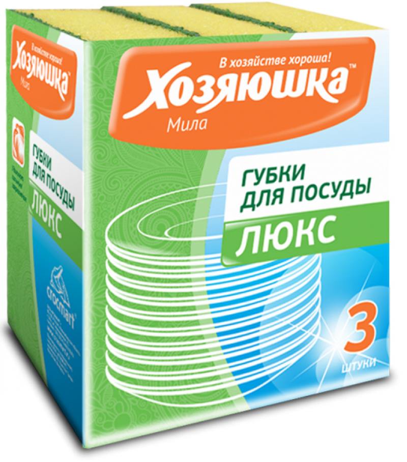 

Губка для посуды Хозяюшка Мила Люкс 01011