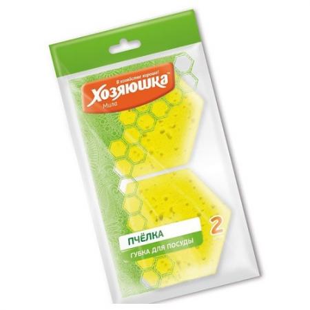 

ХОЗЯЮШКА Мила Губка для тефлона ПЧЕЛКА в вакуумной упаковке 2 шт