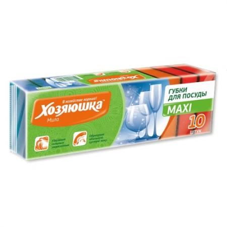 

ХОЗЯЮШКА Мила Губка для посуды MAXI 10шт