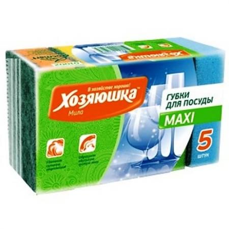 

ХОЗЯЮШКА Мила Губка для посуды MAXI 5шт