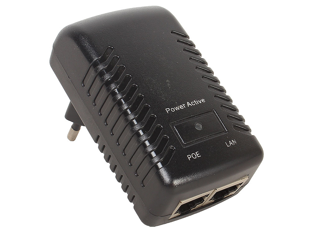 Блок питания для видеокамер ORIENT SAP-24POE AC 100-240V/ DC 24V, 0.5A, вход: RJ45 LAN 10/100, выход: RJ45 PoE тип B (4/5+,7/8-, совместим с оборудов