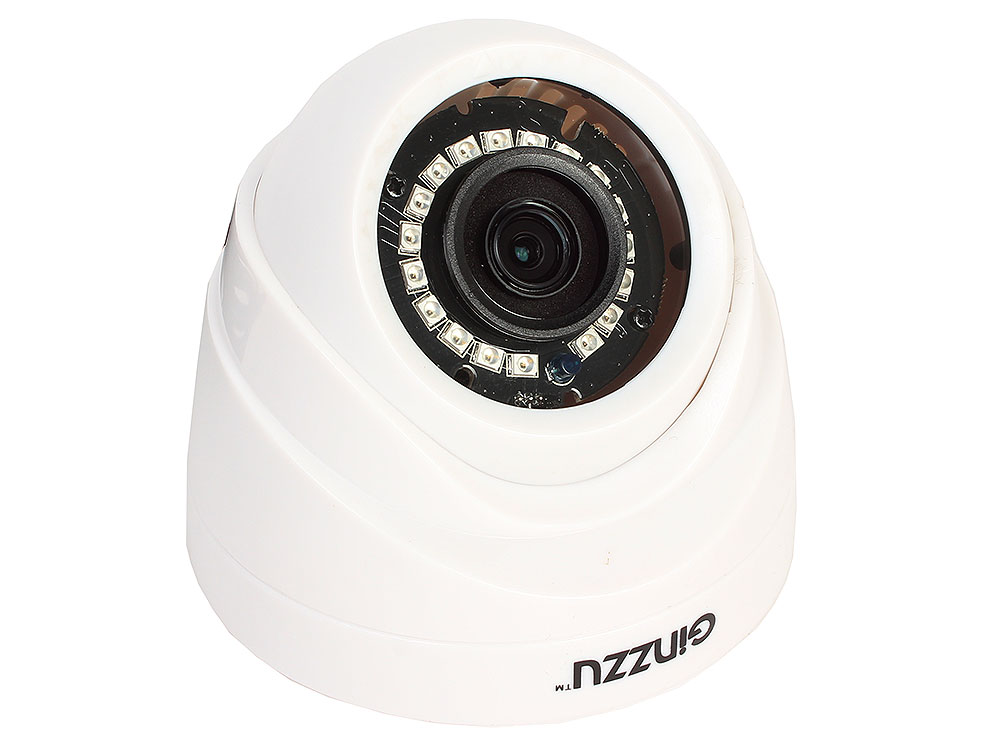 

Камера Видеонаблюдения GINZZU HAD-1032O AHD 1.0Mp OV9732, 3.6mm,купол,IR 20м,пластик