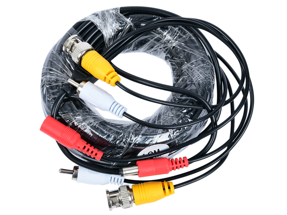 

Кабель Orient для камер видеонаблюдения CVAP-10, видео BNC + аудио RCA + питание, 10 м, oem