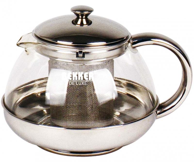 

Чайник заварочный Bekker Deluxe BK-397 0.5 л металл/стекло прозрачный